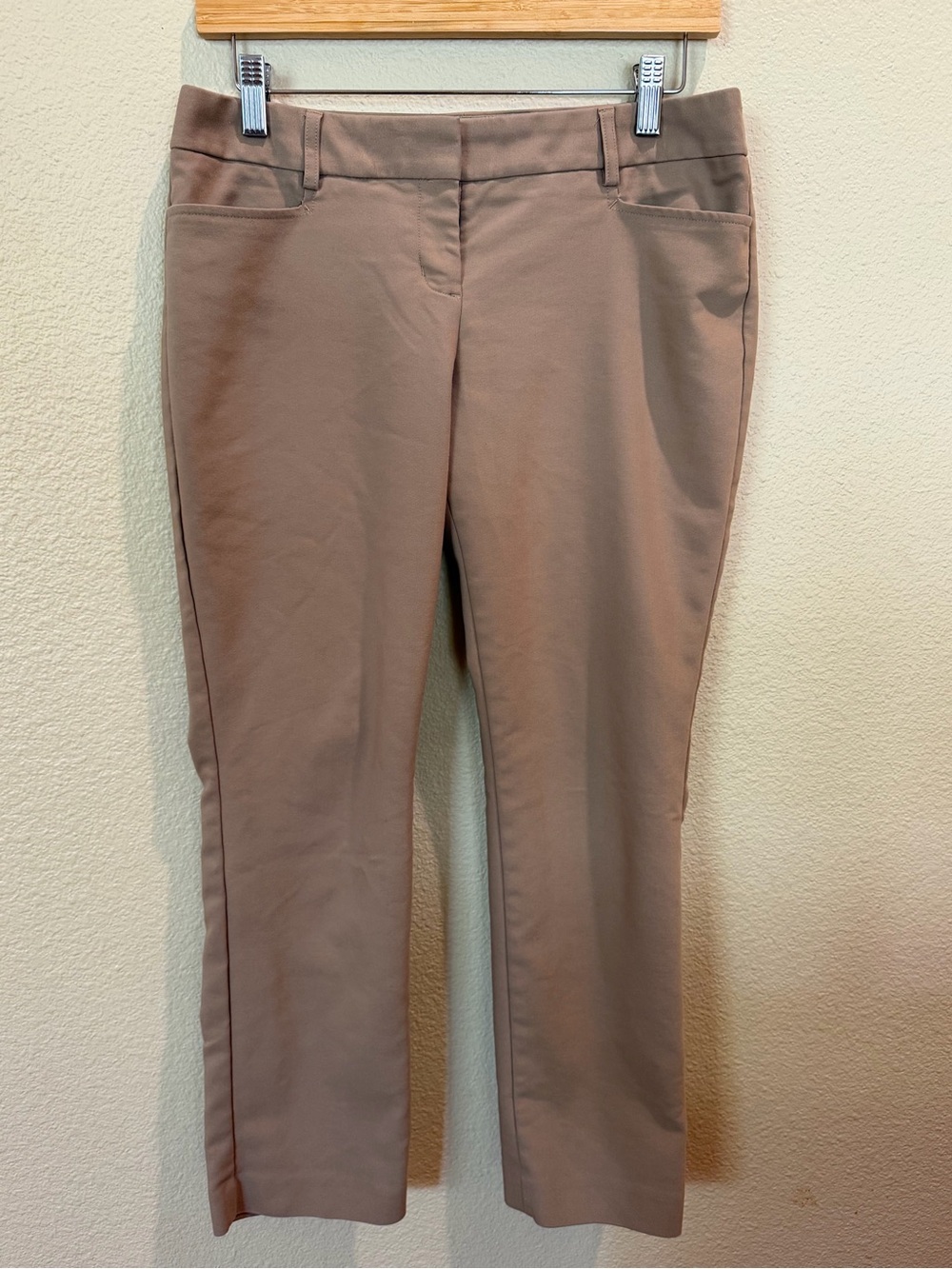 Express Slim Pull-On Trousers in Taupe